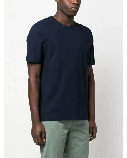 Herno Blue Crepe De Chine T-Shirt for men