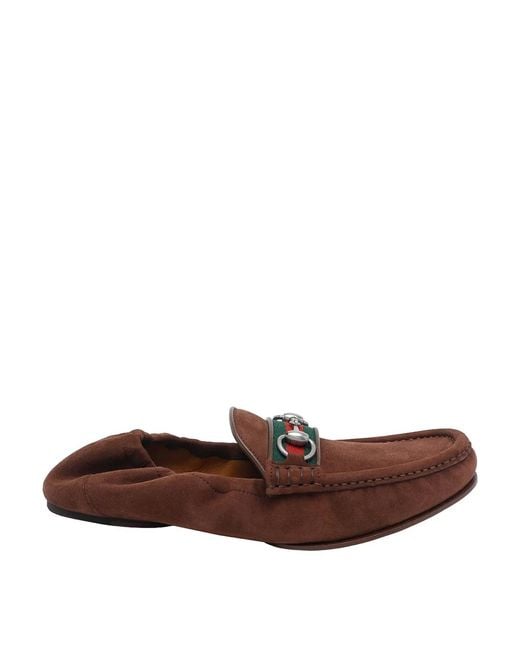 Gucci Brown Horsebit Loafers for men