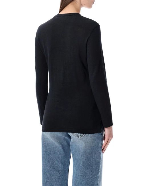 Isabel Marant Black Isabel Marant Etoile Marant Étoile Lucy Linen T-Shirt