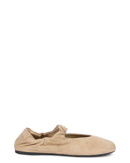 Miu Miu Natural Ballet Slippers With Elastic