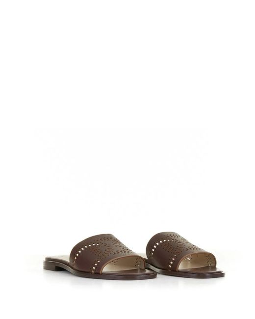 Tod's Black Kate Low Leather Sandal