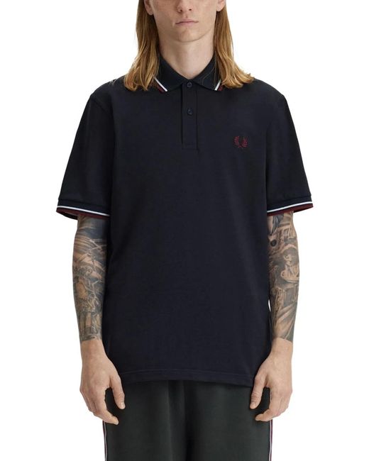 Fred Perry Black Polo With Logo for men