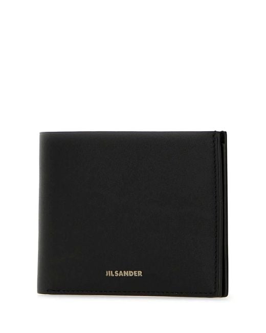Jil Sander Black Pocket Wallet for men