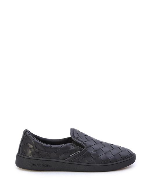Bottega Veneta Gray Woven Slip On Sneakers for men