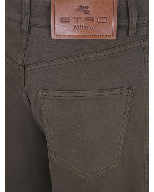 Etro Gray Wide Leg Trousers