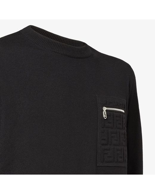 Fendi Black Wool Pullover for men