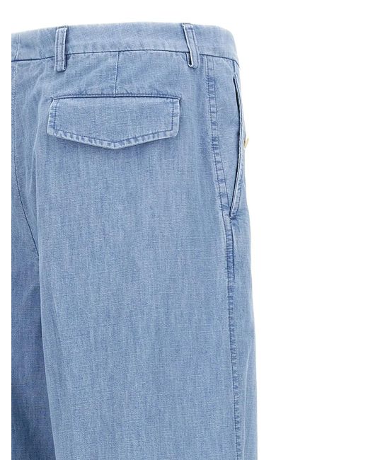 Valentino Garavani Blue Turn-Up Jeans for men