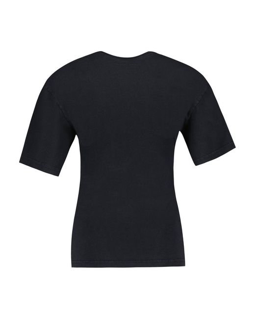 Courreges Black Courregès Logo Print T-Shirt