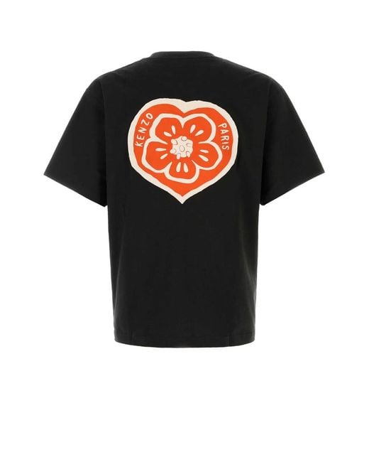 KENZO Black Gots Boke Heart Oversize T-Shirt for men
