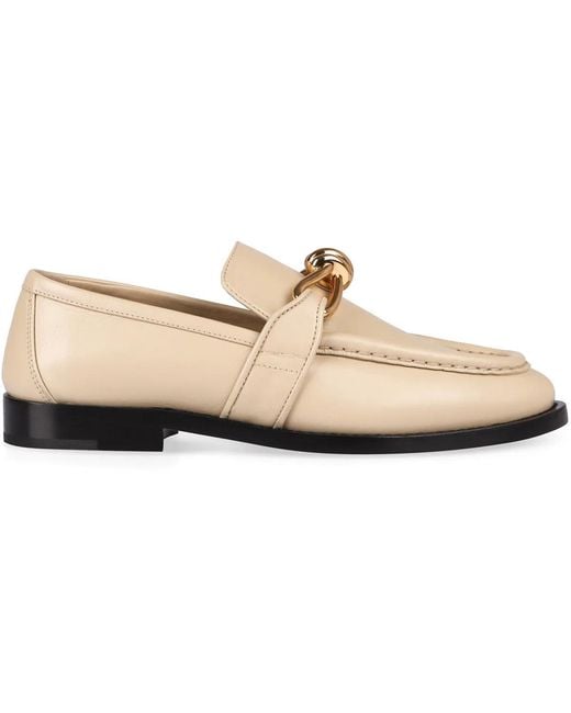 Bottega Veneta Natural Astaire Leather Loafers