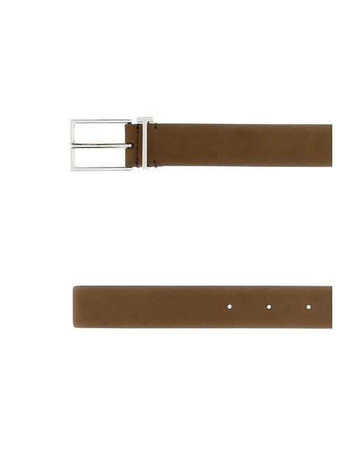Tom Ford White Natural Nubuck T Loop Belt 28 Mm for men