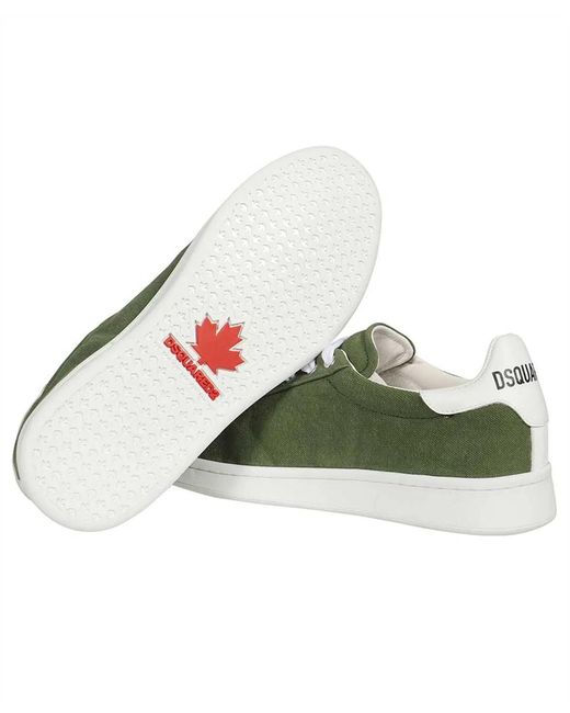 DSquared² Green Boxer Low-Top Sneakers for men