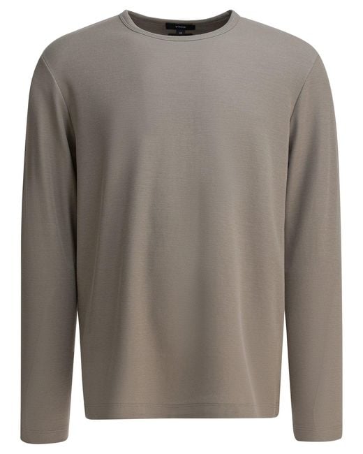 Vince Gray Cotton Crewneck T-Shirt for men