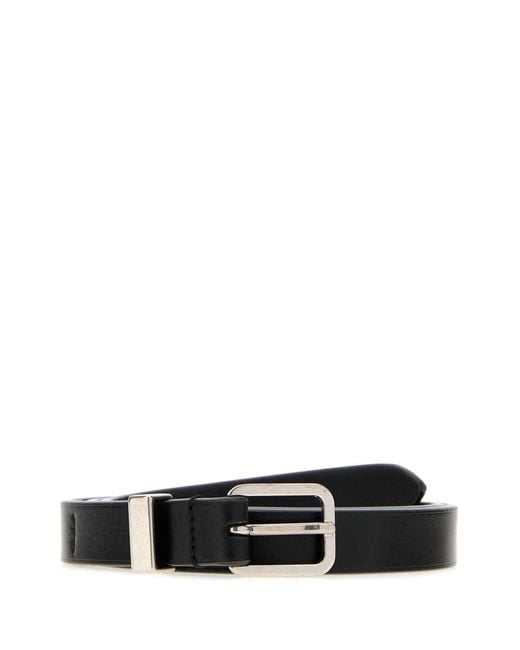 Jil Sander White Rectangle Belt 2 Cm