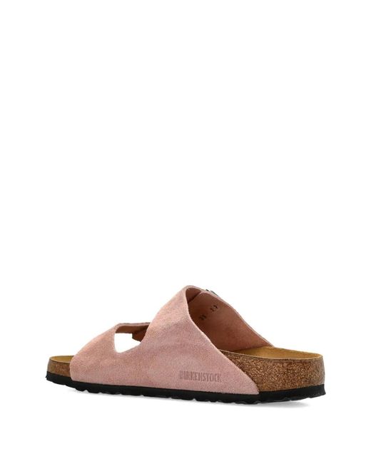 Birkenstock Pink Arizona Suede Sandals