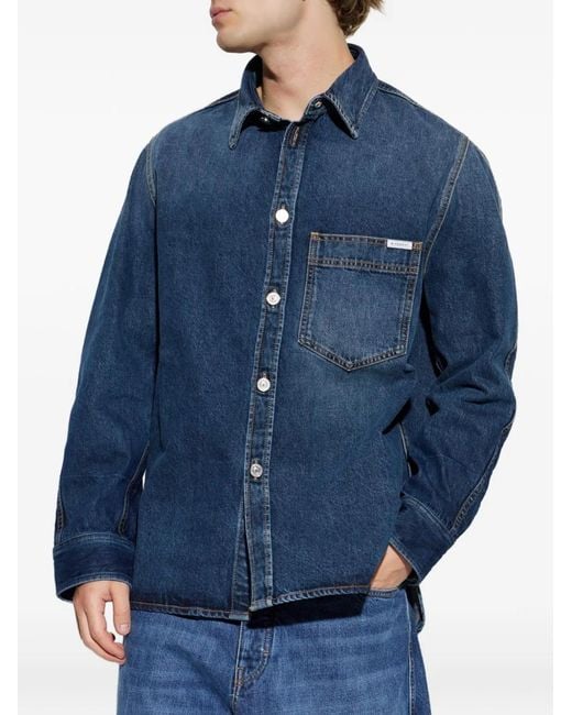 Givenchy Blue Denim Cotton Shirt for men