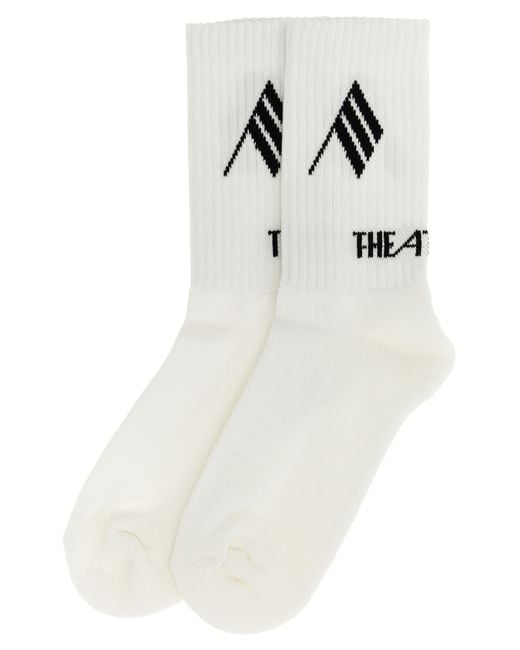The Attico White Logo Socks