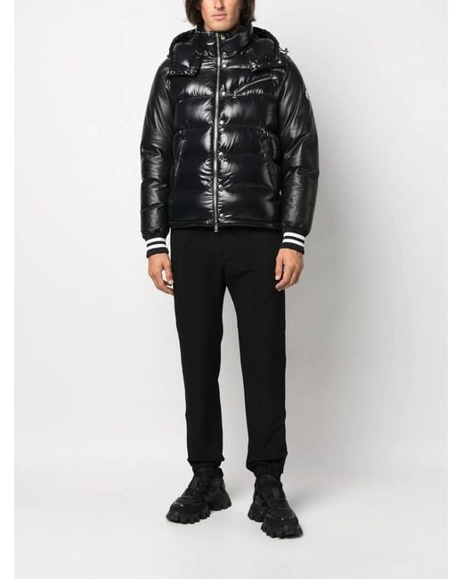 Moncler Black Padded Detachable-hood Jacket for men