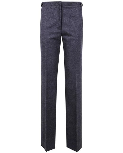 DARKPARK Blue "Grace" Wool Mid-Rise Tailored Pants