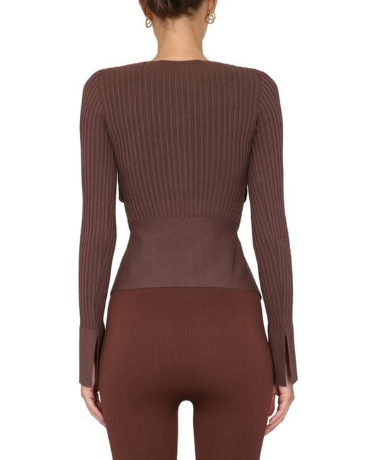 ANDREADAMO Red Andreadamo Ribbed Tops