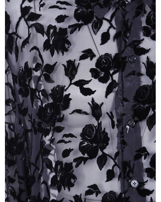 Ann Demeulemeester Blue "Elisabeth" Long High Comfort Shirt