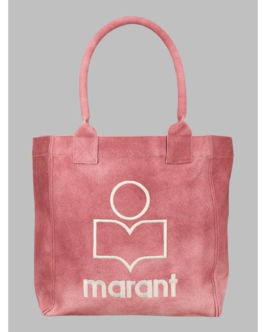 Isabel Marant Pink Yenky Mini Tote Handbag With Logo