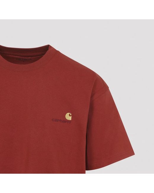 Carhartt Red S/S American Script T-Shirt for men