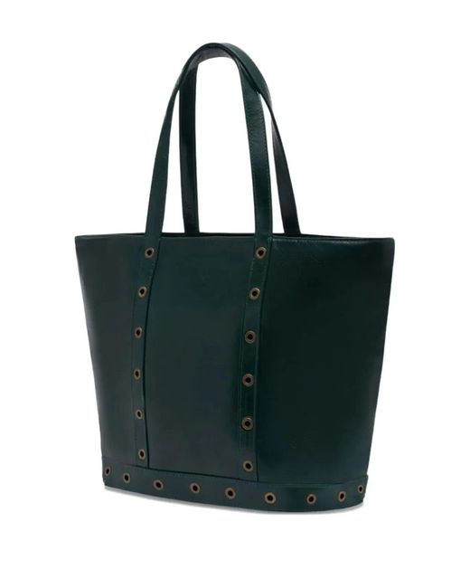 Vanessa Bruno Black Medium Eyelet-Details Tote Bag