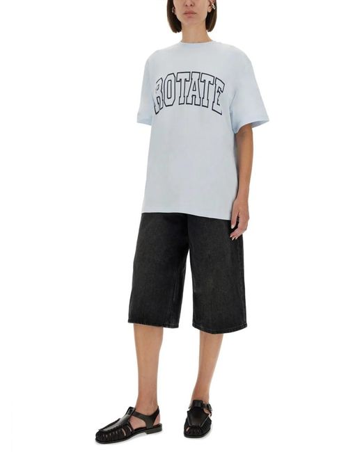 ROTATE BIRGER CHRISTENSEN Gray Organic Cotton T-Shirts