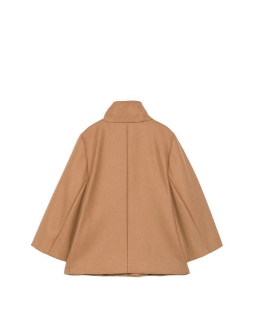 Fay Natural Wool And Cashmere Cape