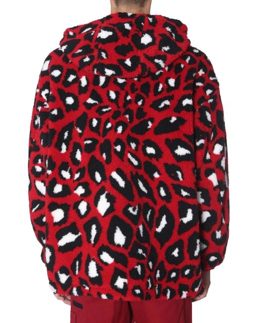 MSGM Red Shearling Jacket for men