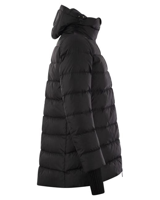 Herno Black Medium Down Jacket With Hood
