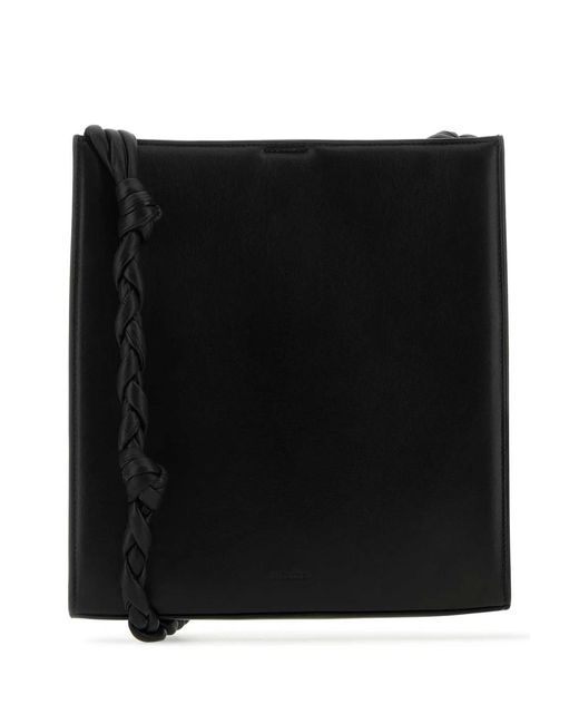 Jil Sander Black Leather Medium Tangle Shoulder Bag