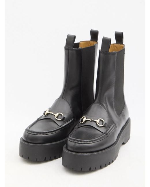 Gucci Black Horsebit Boots