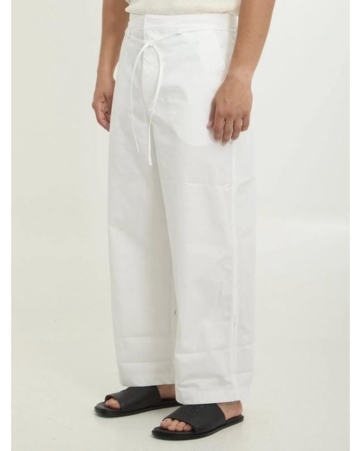 Jacquemus White Marin Trousers for men
