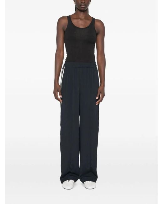 Fabiana Filippi Blue Silk Blend Trousers