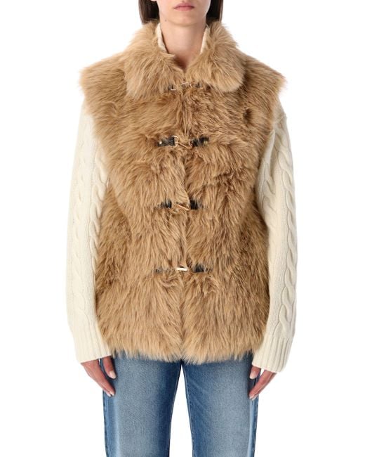 Urbancode Natural Reversible Faux Fur Gilet