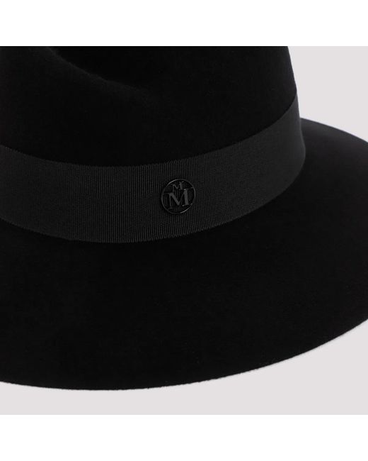 Maison Michel Black Wool Virginie Hat