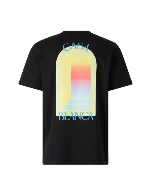 Casablanca Black Tshirt Bright Jersey for men