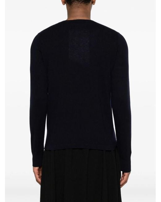 Extreme Cashmere Black Crew Neck Ribbed Sweater
