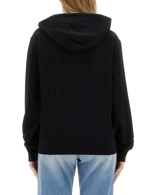 Acne Black Sweatshirt With "Face" Patch