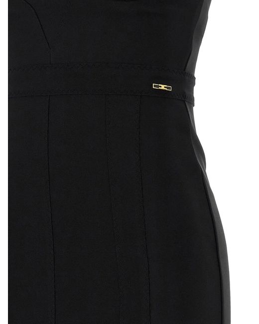 Elisabetta Franchi Black Scuba Dress