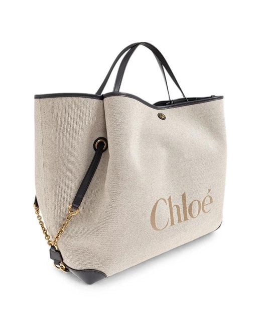Chloé White Cabas Large