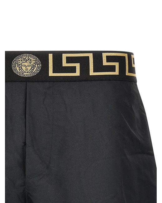 Versace Gray 'Greca' Swimsuit for men