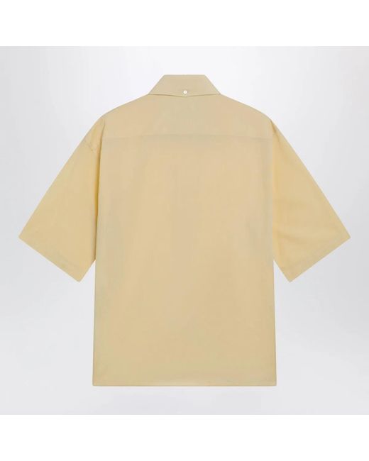 Lemaire Yellow Light Short-Sleeve Wool Shirt for men