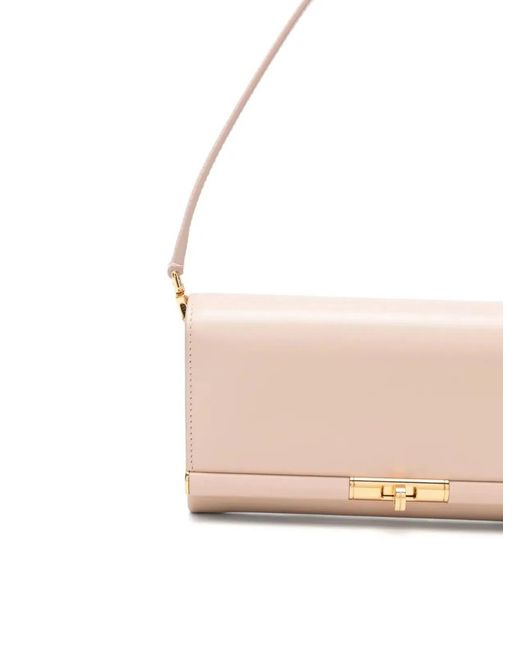 Dolce & Gabbana Pink Dolce & Gabbana Powder Leather Marlene Clutch
