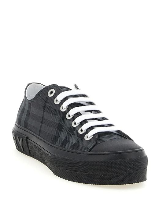 Burberry Black Check Print Sneakers for men