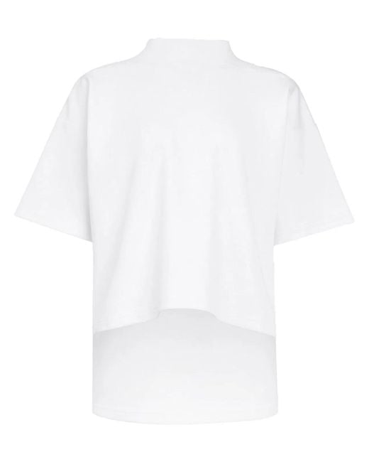 Alaïa White Alaia Boxy Cotton T-Shirt