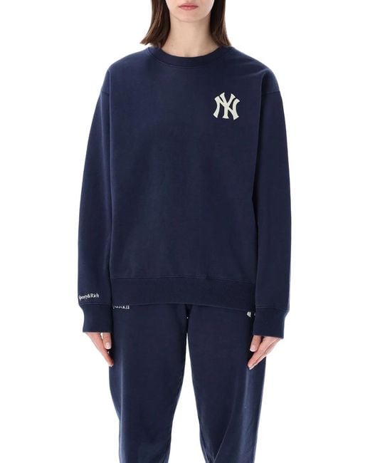 Sporty & Rich Blue Sporty & Rich Heriatge Yankee Crewneck