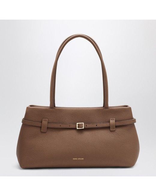 MANU Atelier Brown Le Cambon East West Mocha Mousse Suede Bag